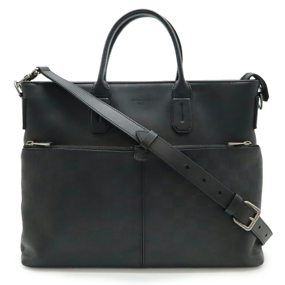LOUIS VUITTON Damier Infini Briefcase Business Bag Shoulder Onyx Black